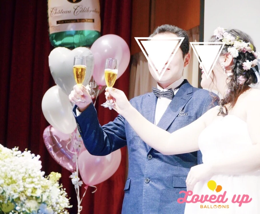 結婚式場受付、ホワイエをバルーンでデコレーション | Lovedup Balloons